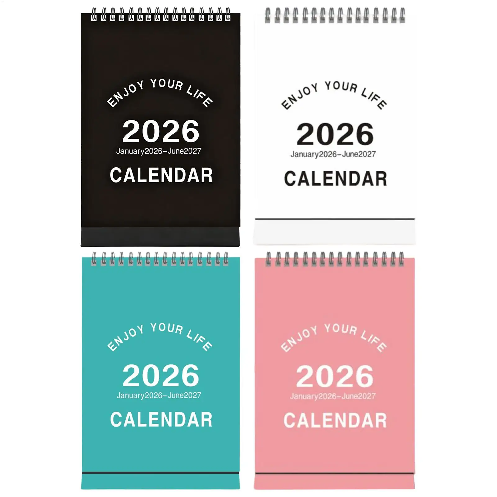 

Мини-настольный календарь Jan 2026 дюймов 2027 (18 месяцев), ежемесячный планировщик для учащихся, учителей, офиса, дома, школы и семейного использования