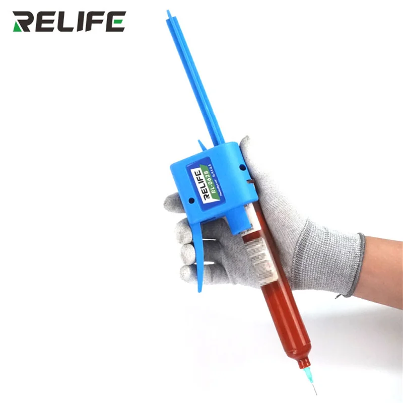 RELIFE RL-062A RL-062B Manual Glue Gun For Mobile Phone Repair Screen Structure Filling Glue Needle Cylinder Manual Booster Tool