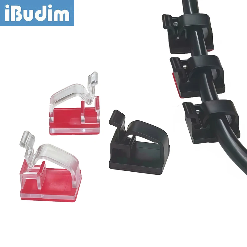 

iBudim Cable Clip Cord Holder Under Desk Cable Management Self Adhesive Wire Holder Organizer for Home Wall Desktop Office 20PCS