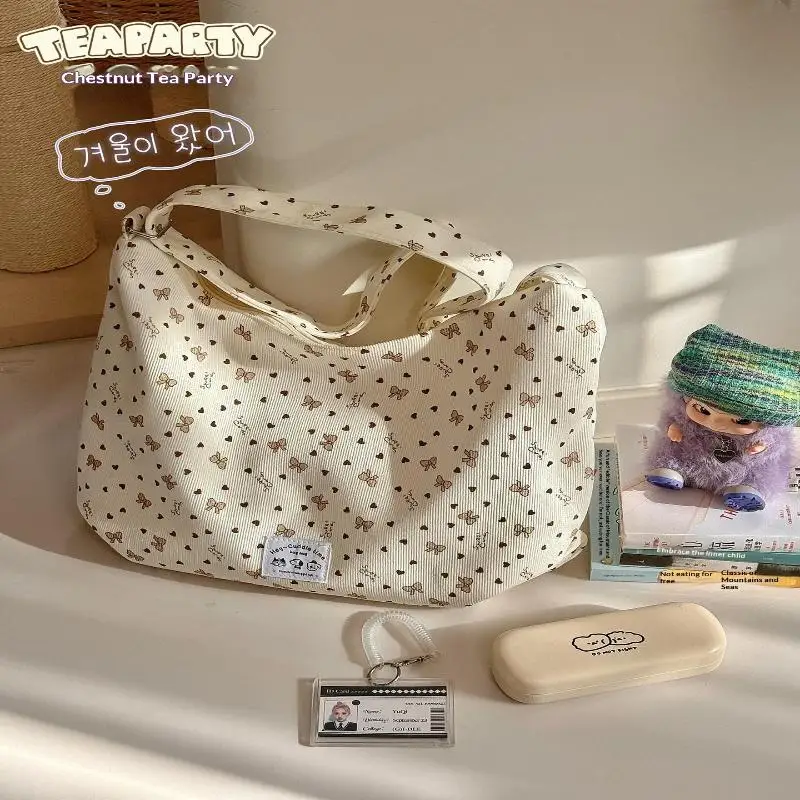Vintage-Handtasche im Hobo-Stil aus Cord mit Blumenmuster, verstellbarer Riemen, große Kapazität, Schultertasche für Schule, Einkaufsbummel und den täglichen Weg zur Arbeit. – Detail 10