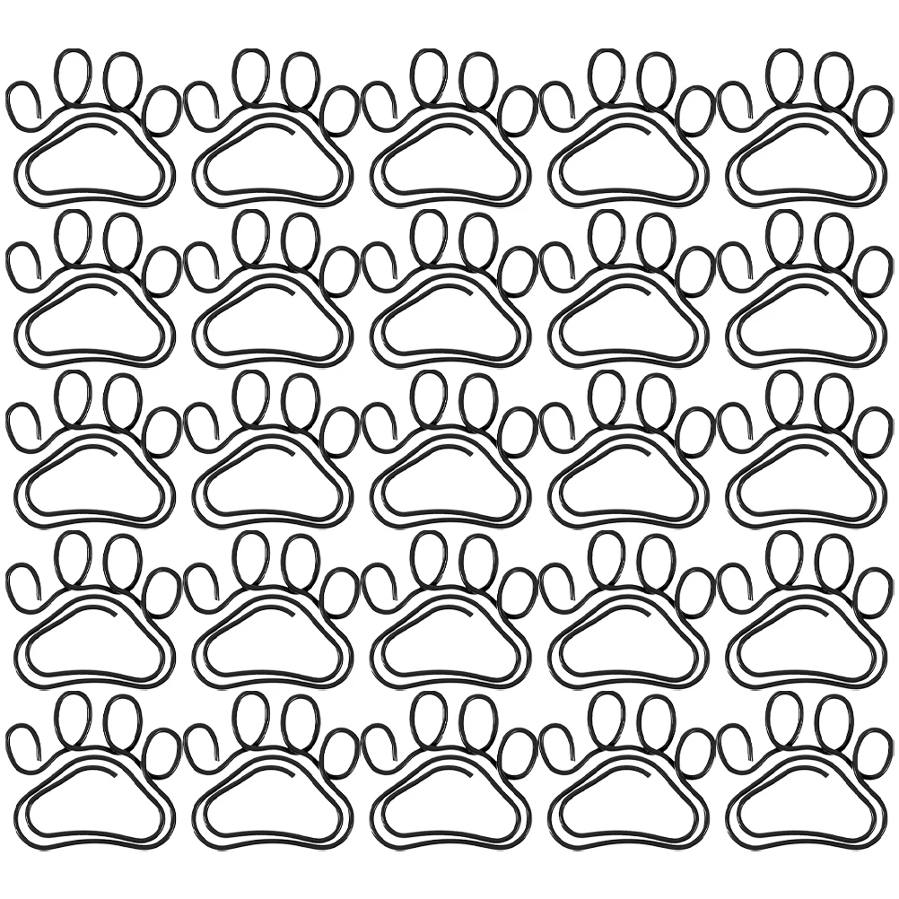 

50 Pcs Office Supplies Cat Claw Paper Clip Student Clips Shaped Metal File Cartoon