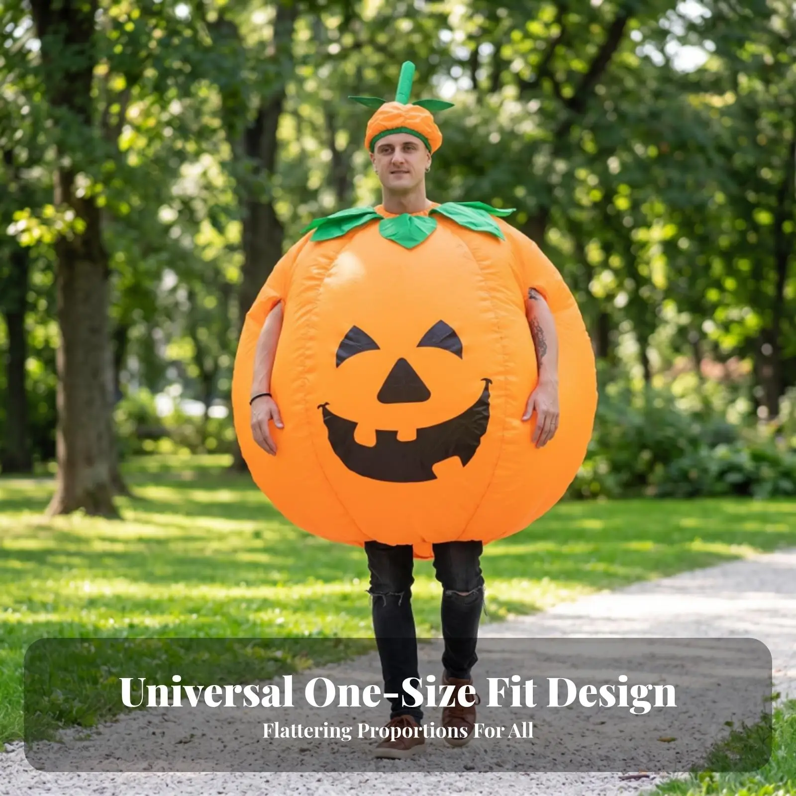 Polyester Inflatable Costume Suit Adult Blow Up Dress Cartoon Style for Party Events with Enclosed Feet Design