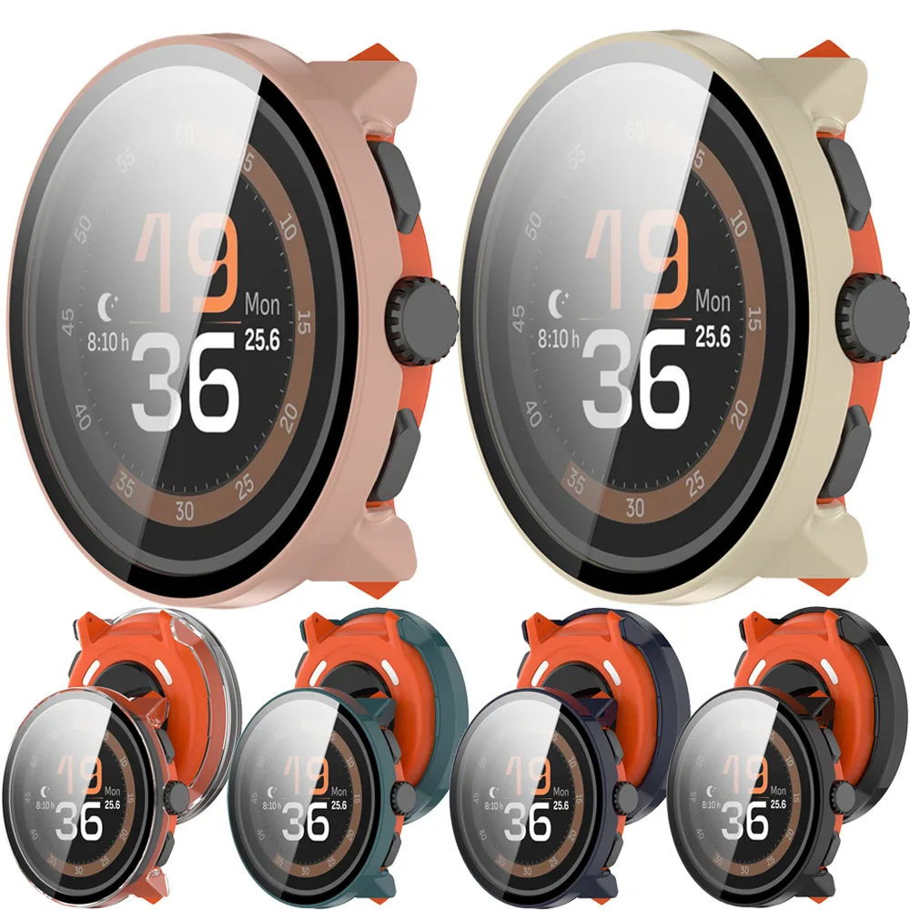 

BEHUA Cover with Glass Screen Protector Case For Suunto Run Smartwatch Protective Shell Frame Bumper Coverage Accessories