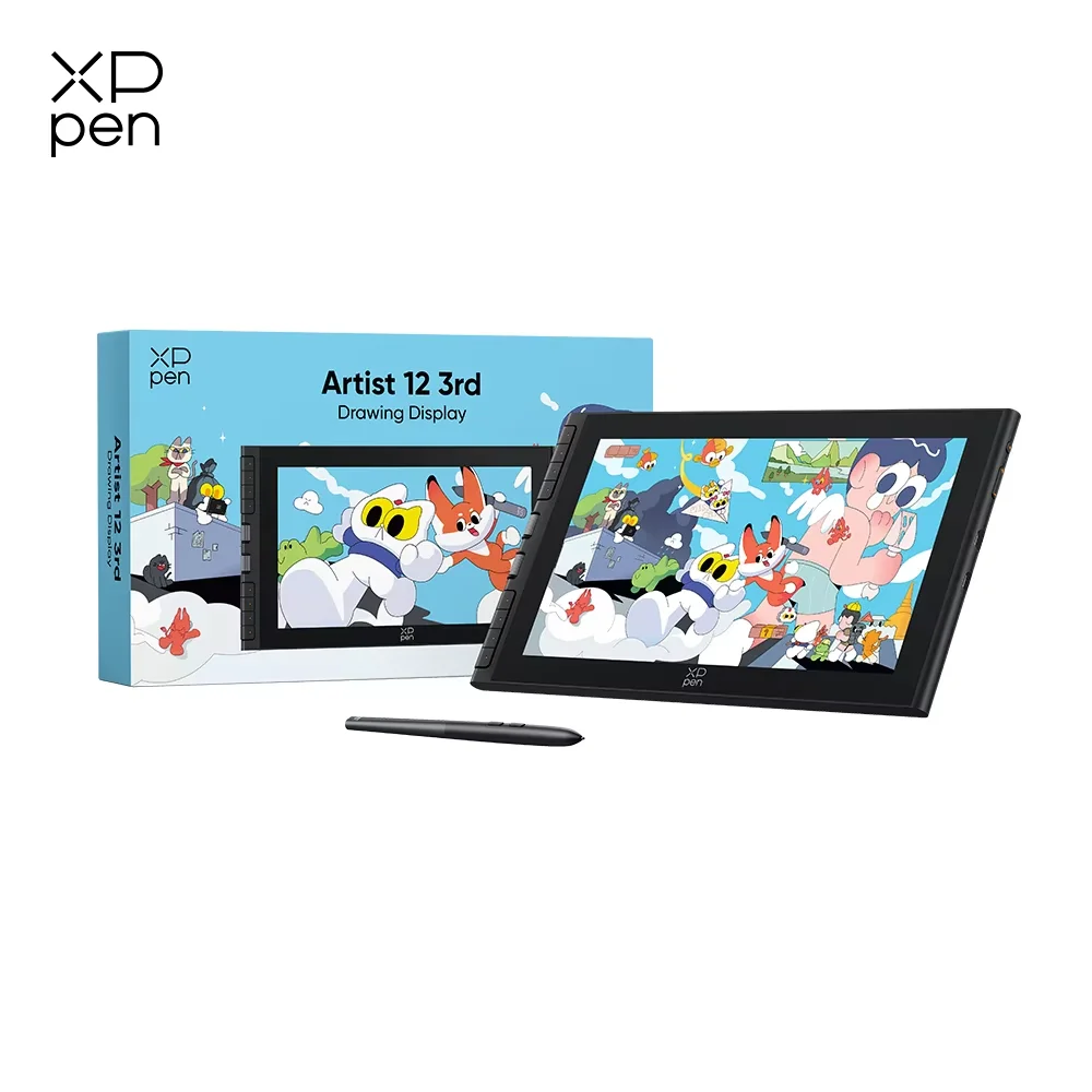 

XPPen Artist 12 3rd Portable Drawing Display with New X4 Smart Stylus Dial Shortcut Keys Graphic Monitor for Art Design Creation