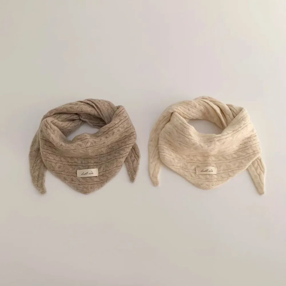 Classic Twist pattern Knitted Wool Scarf Windproof Keep Warm Cashmere Scarves Soft Solid Color Neckerchief Boy Girl