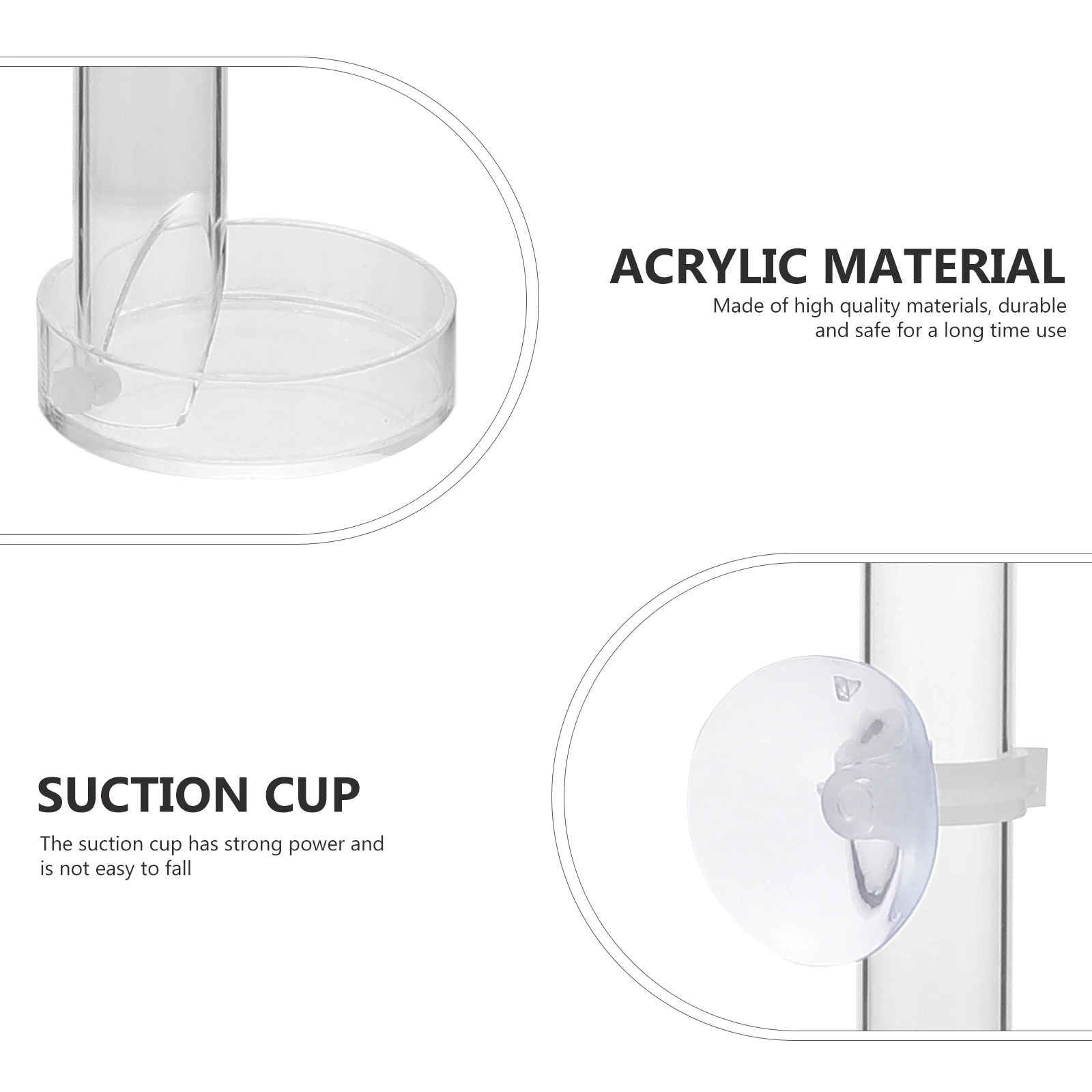 

1 set Aquarium Feeding Tool Fish Tank Shrimp Feeder Tube Acrylic Transparent Fish Food Sucker Device Strong Suction Bottom Tray