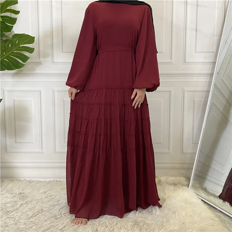 

Eid Рамадан Abaya для женщин, мусульманское Макси-Платье, женское шифоновое платье, Арабская мусульманская одежда, Caftan Femme Musulmane