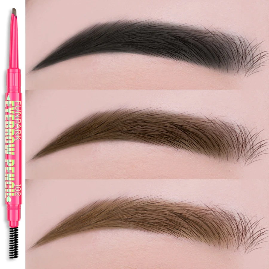 ดินสอเขียนคิ้วเครื่องสําอางมืออาชีพ 1PC แต่งหน้าสําหรับผู้หญิง 5 สีกันน้ํา Eyebrow Tattoo แปรง Long Lasting Eyebrow ปากกา