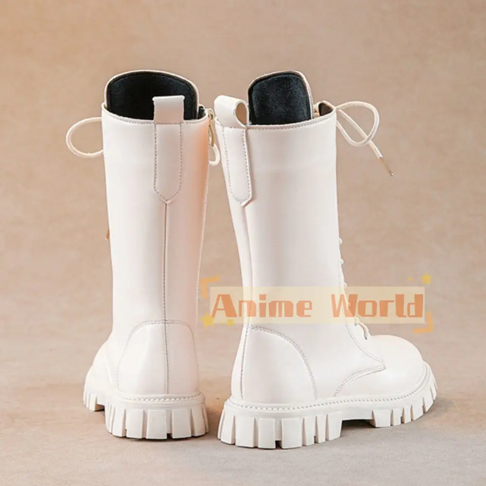 Kids Girls Kpop Demon Hunters Rumi Zoey Mira Cosplay Boots Shoes Child Leather Shoes Roleplay Halloween Carnival Costume Props