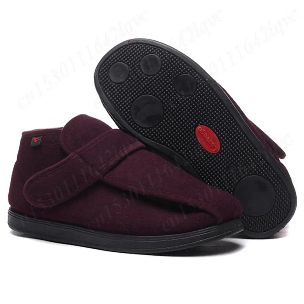 Extra Wide Diabetic Shoes Non-Slip Slip-On Orthopedic Shoes Lightweight Edema Sneakers Hook and Loop Sneakers for Swollen Feet