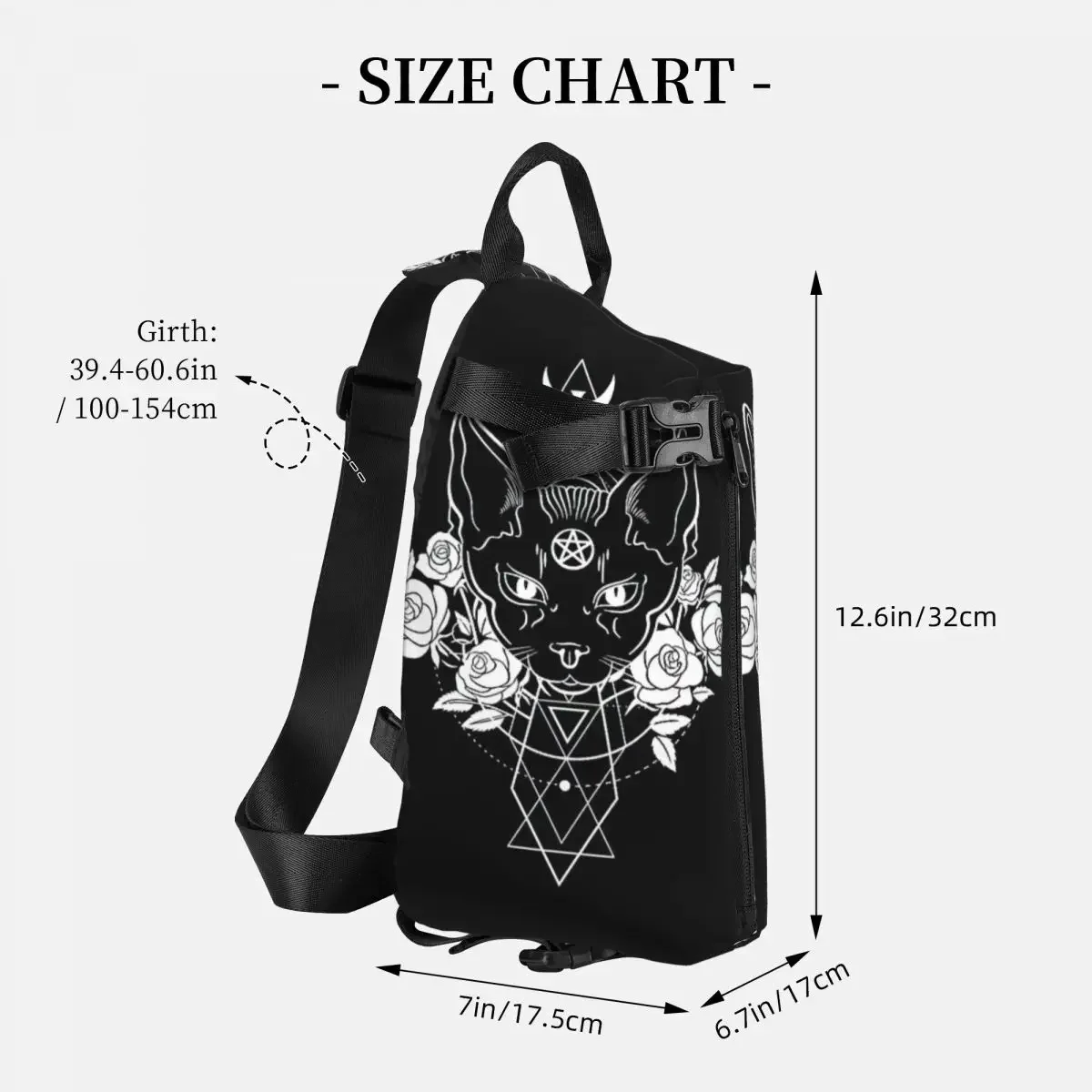 Wicca Shoulder Bags Chest Cross Chest Bag Diagonally Casual Messenger Bag Travel Handbag