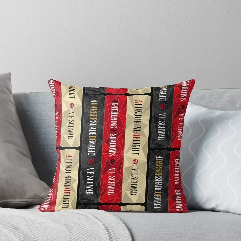 A Darker Shade Of Magic by V. E. Schwab Book Spines Throw Pillow christmas supplies Decorative Cushions For Living Room pillow