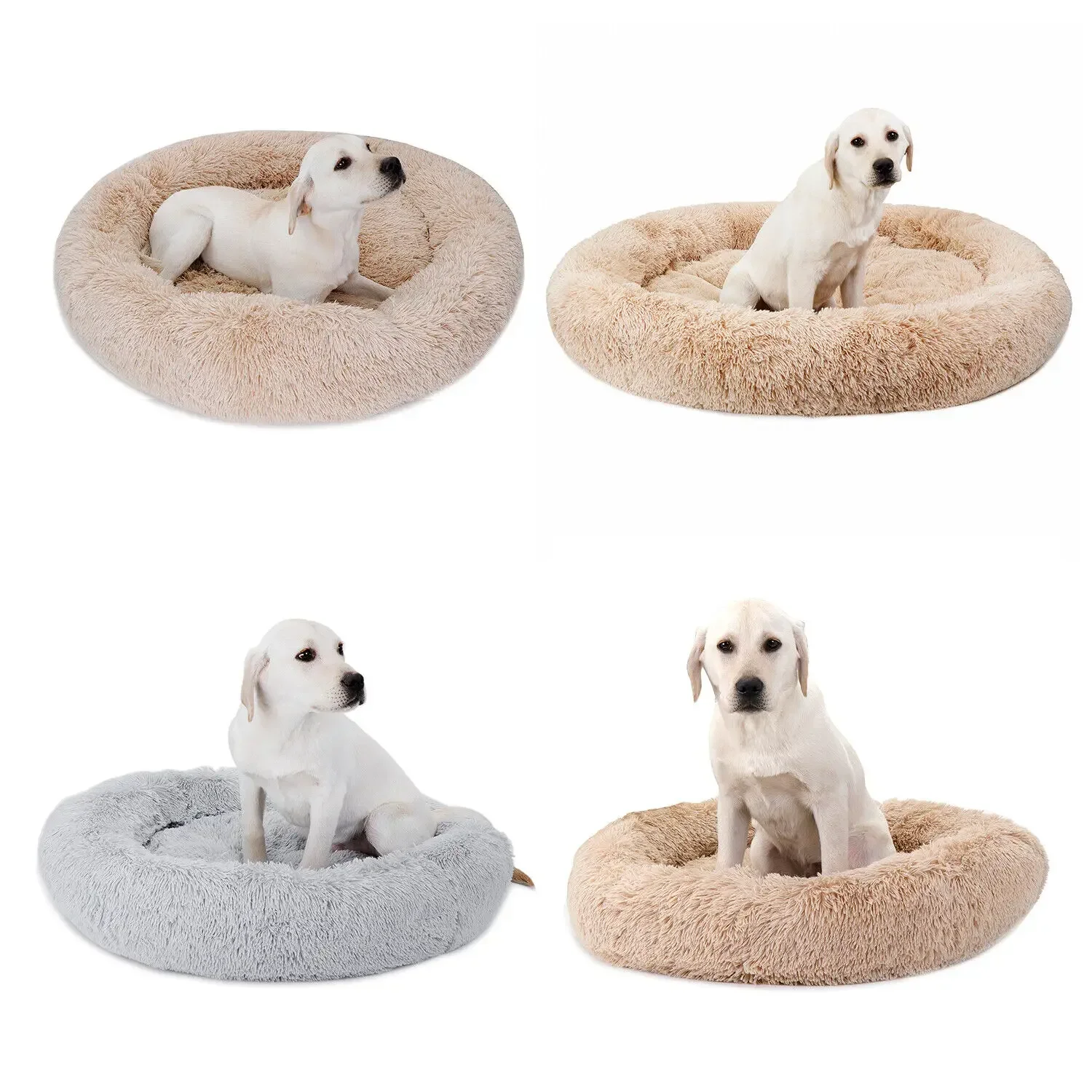 

Dog Cat Bed Ease Sleep Well Detachable Zipper Lovely Design Soft Smooth Anxiety