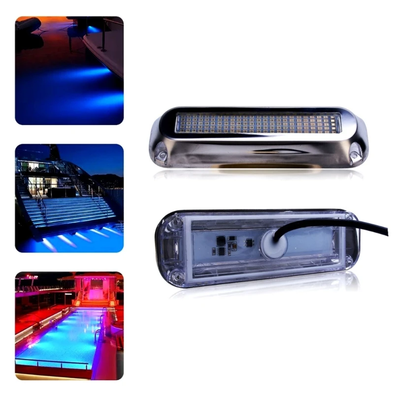 120LED Boat Underwater Light Marine Boat Lamp 10-30V Waterproof Sailings Light