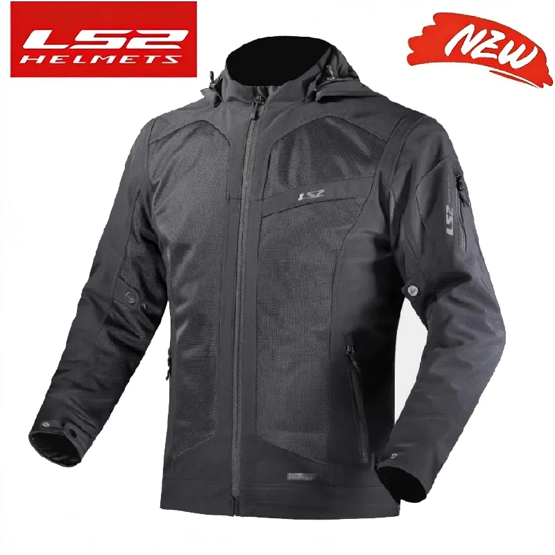

Новая мотоциклетная куртка LS2 MJ167 из сетчатой ткани с защитой CE, дышащая, водонепроницаемая, противоударная, для мотокросса, с капюшоном, для мотогонок