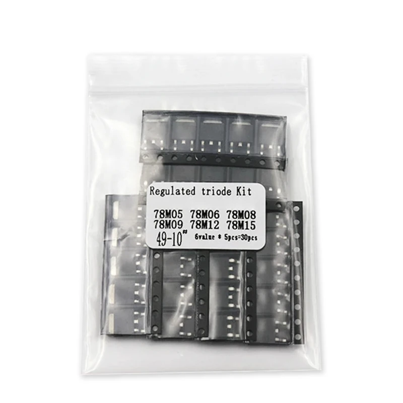 30PCS SMD 78M05 78M06 78M08 78M09 78M12 78M15 Voltage Regulator Triode TO-252 Voltage Regulator IC KIT