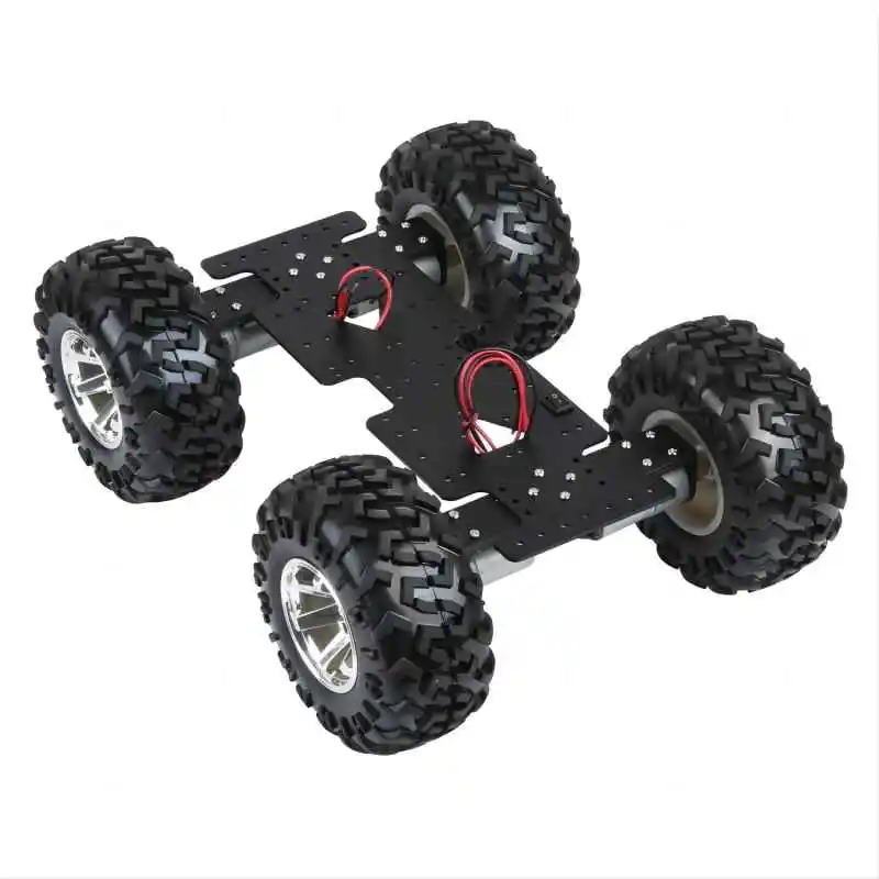 Big Chassis 4WD Robot Car 12V DC Motor Off Road 130mm Wheel Chassis for Arduino Robot DIY Kit Programmable Robotic Car RC Tank