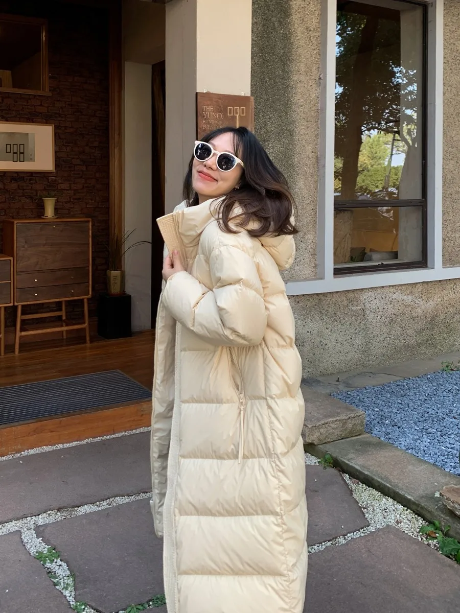 

Women's Long Goose down Jaet Winter 2026 Ultra-light Loose Basic Thiened Slimming Rewarding Coat Korean Sle Straight Cut