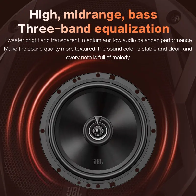 JBL مكبر صوت للسيارة 6.5 بوصة HIFI تأثير الصوت 480 واط كامل النطاق مجموعة مكبر صوت للسيارة ثلاثة أضعاف منتصف المدى مضخم صوت مكبر صوت ستيريو