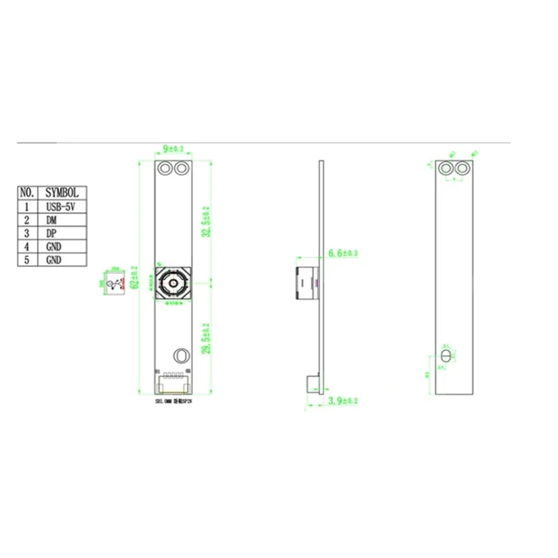 5MP 2K HD CMOS OV5693 OTG USB التركيز التلقائي وحدة كاميرا زاوية واسعة لنظام التشغيل Windows أندرويد 1 قطعة 76 درجة