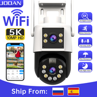 JOOAN 10MP Dual Lens Dual Screen WiFi IP Camera 5MP 3MP PTZ Camera Outdoor Color Night Auto Tracking CCTV Surveillance Camera