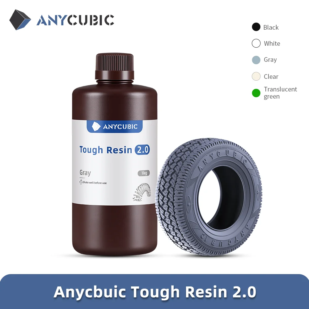 

Newest UV Resin ANYCUBIC UV Tough Resin 2.0 Flexible 3D Printing Material For Photon Mono (X)LCD 3D Printer 365-405nm