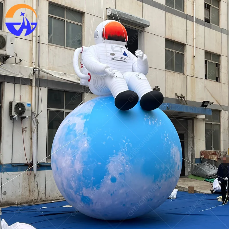 Custom Inflatable Planet Astronaut Model Oxford Cloth Space Themed Advertising Campaign Promotional Decoration Props
