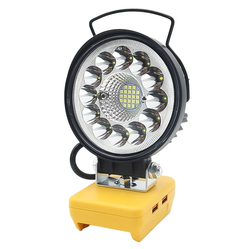 Flood Work Light 30W 4000LM for DeWalt LED 18V/20V/60V MAX Lithium Battery Light with Low Voltage Protection,Dual USB qc3.0