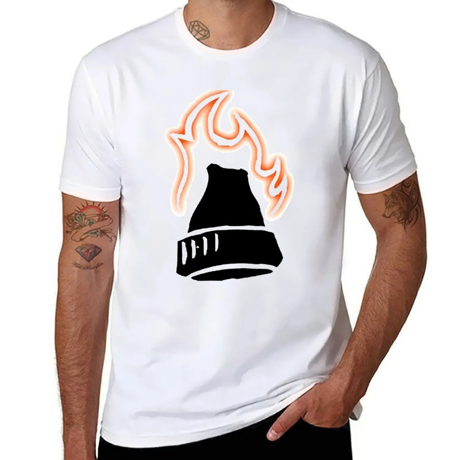 BURNT HAT تي شيرت أسود تي شيرت قطني مخصص تي شيرت عالي الجودة