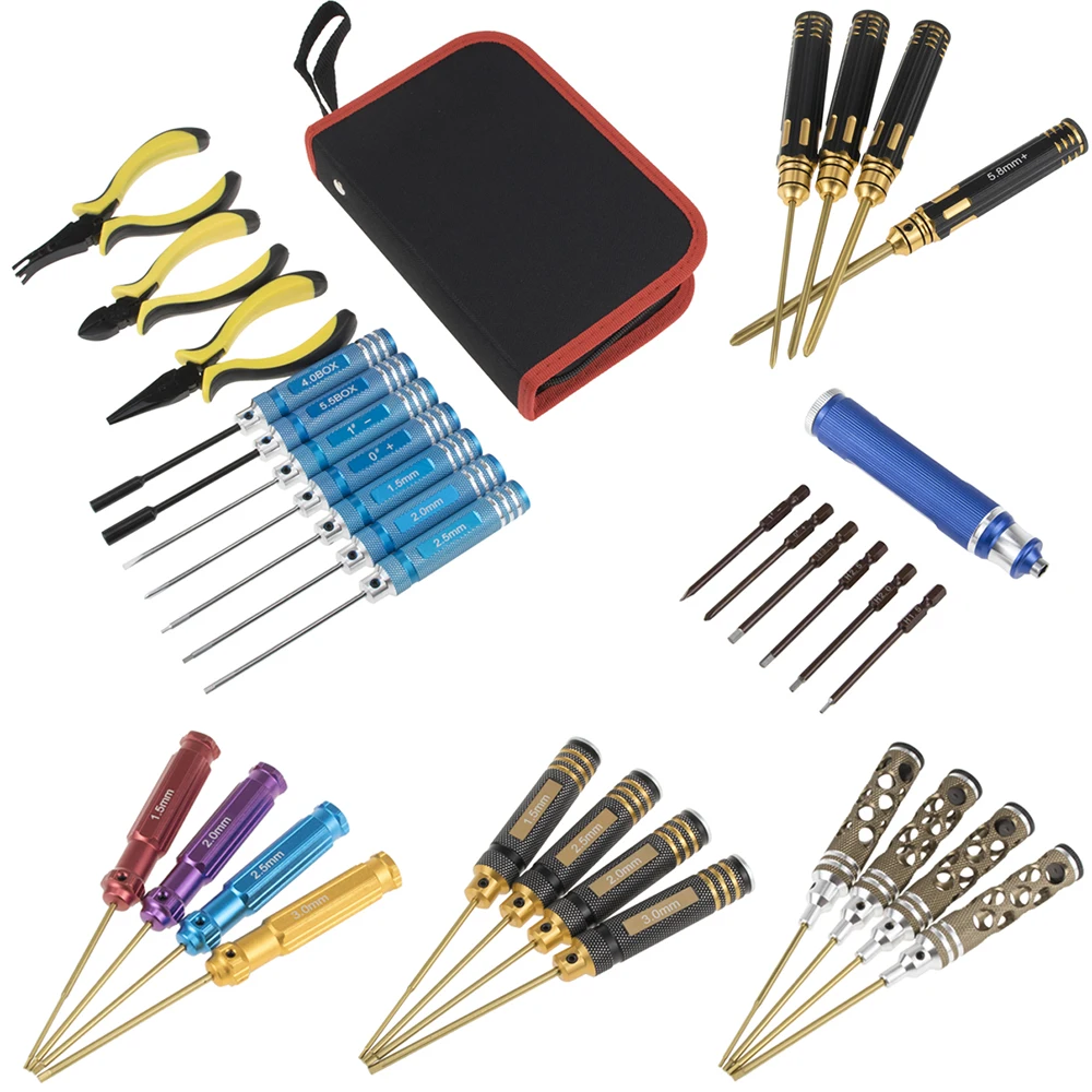 

Hex Screwdriver Tool Set Hexagon Screw Driver Tool Kit For RC Car Helicopter Drone Aircraft Car Allen Wrench Repair Tools