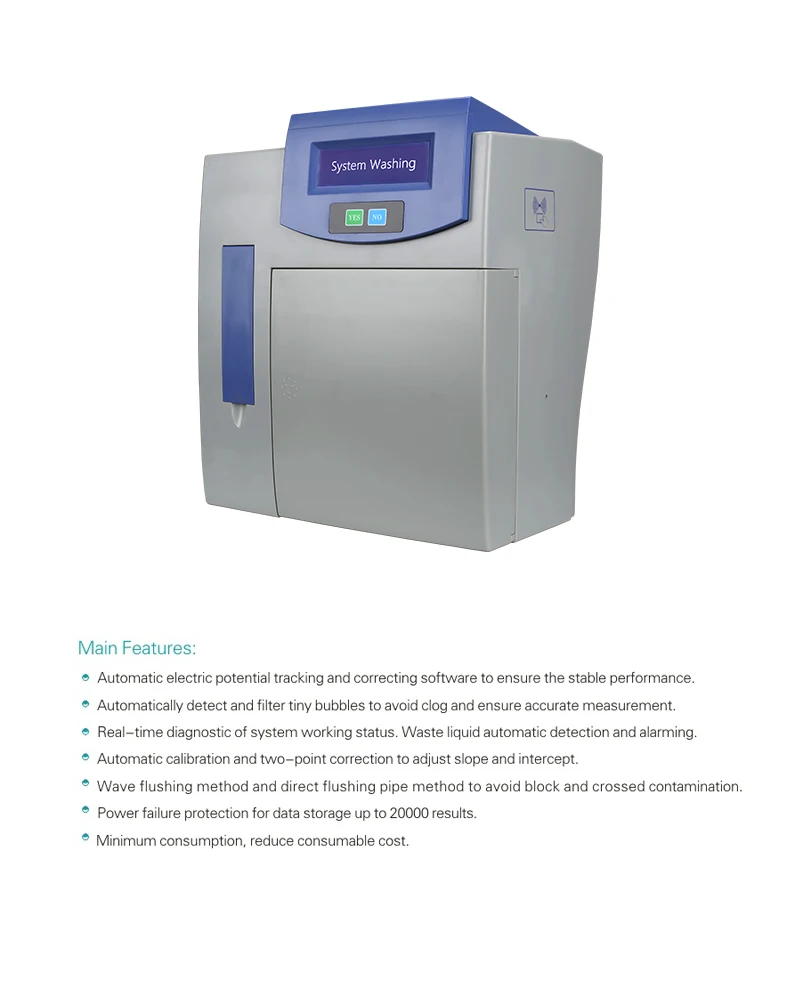 calcium ion selective electrode blood ion selective electrode analyzer