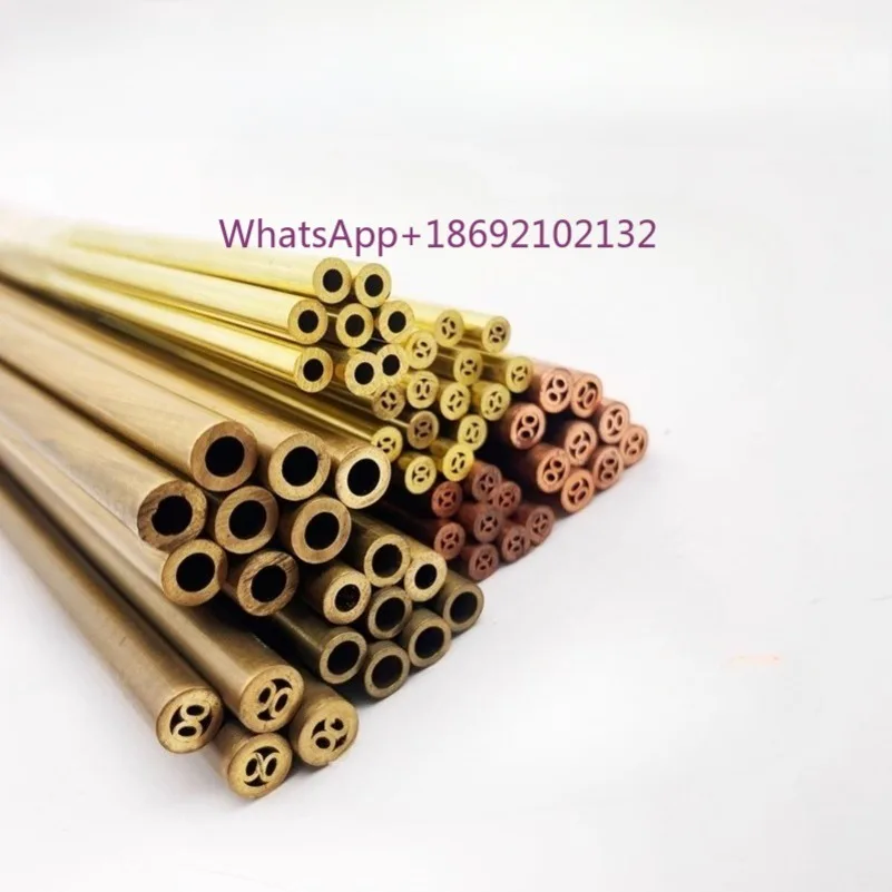 EDM Tube,Multi Channel 0.5mm,1 Mm - 6 Mm High Precision Multi-Hole Electrode Tube, Brass Copper Tube for EDM Precision Machining