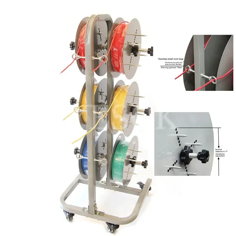 Automatic Wire Threading Machine Wire Pay-off Tray Home Cable Tool Wires Stripping Machine (Adjustable inner diameter 70-180mm)