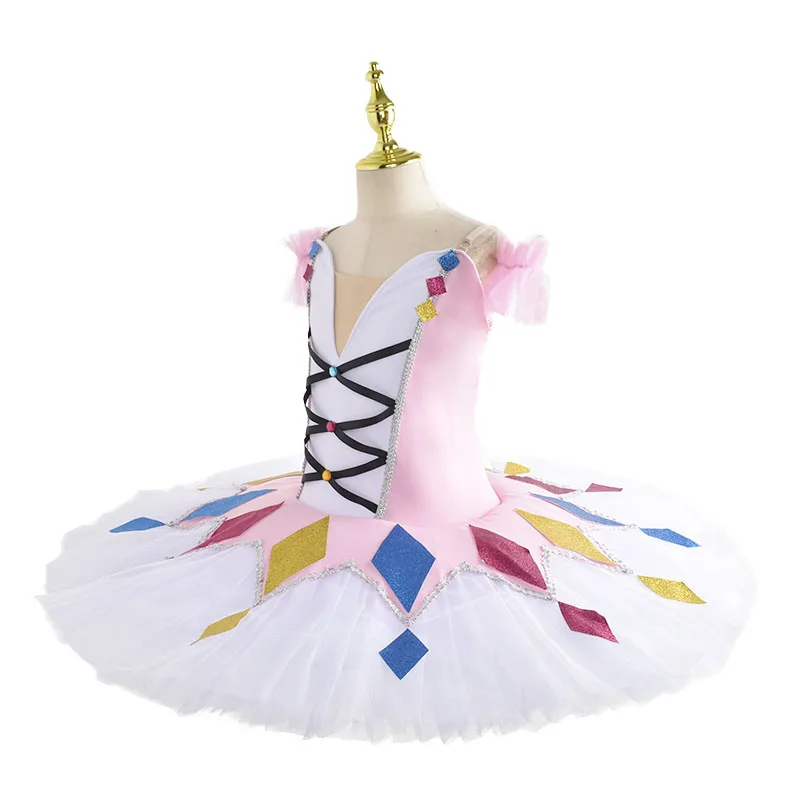 Robe de ballet professionnelle pour filles, costume de performance, blanc, femme endormie, fzLake, vêtements de ballet tutu