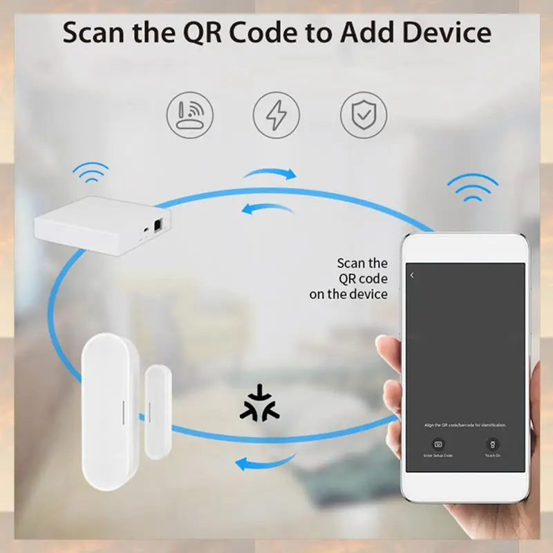 

2025 New-2X Tuya Matter Thread Door Window Sensor USB Powered Smart Home Wireless Detector Work With Homekit Alexa Google Home