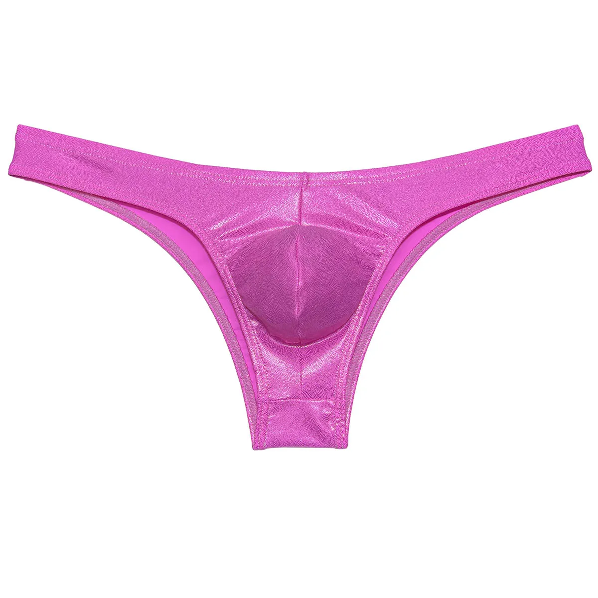 Mens Cheeky Swim Bikini Briefs Low-rise Tongs Half Hip Brazilian Underwear Glossy Breathable Quick-dry Panties Lingerie