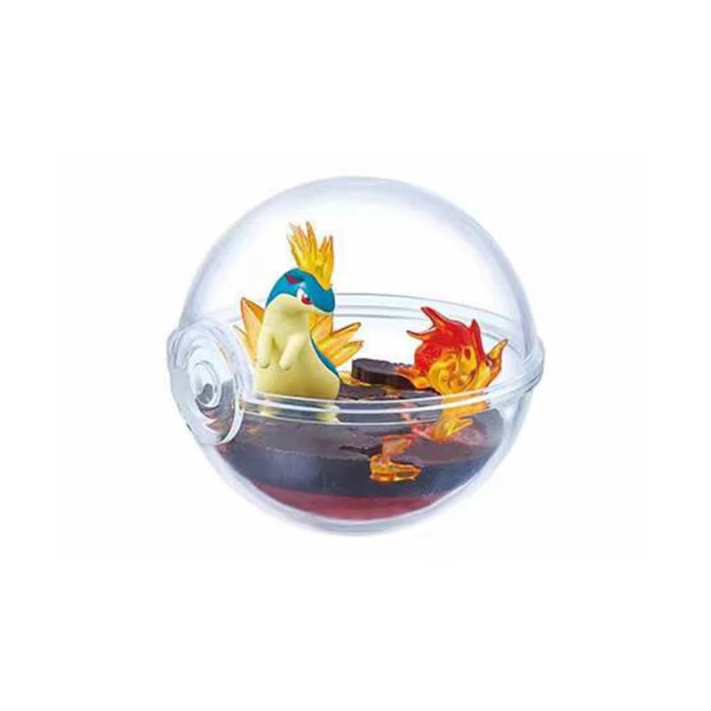 Takara tomy pokemon pikachu feliz todos os dias pokeball cena em miniatura modelo ornamentos brinquedos infantis periféricos de animação