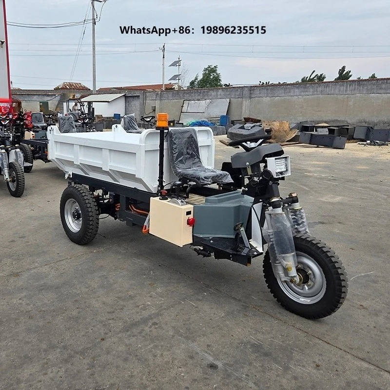Industrial Mining Electric Tricycle Three Wheel Cart CE Certified Waterproof Design Safe Operation Easy Control
