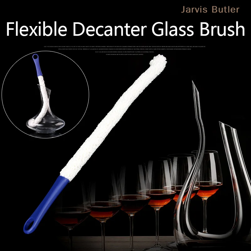 

Multi-function Long Cleaning Brush Foam Bottle Decanter Wine Glass Bar Kitchen Cleaner Flexible, Soft, Long Cleaning Cup Brush