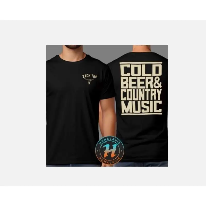 Zach Top Cold Beer And Country Music Tour 2025 Merch T Shirt Two Sided Print