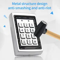 Metal Keypad Reader LED Backlight RFID 125khz for Access Control System Proximity Card Standalone 1000/2000 User Door Lock Entry 2