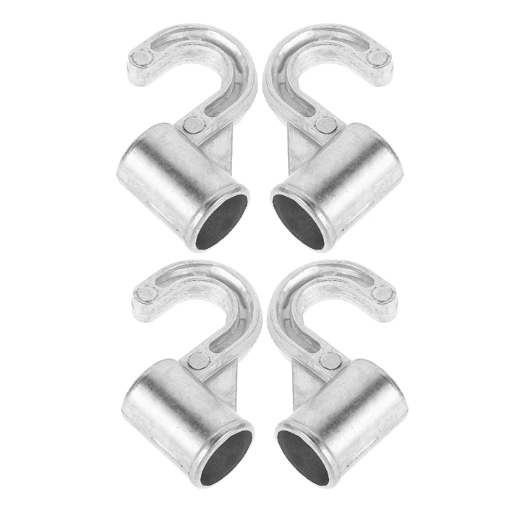 4 Pcs Hanging Rod Wardrobe Hook Clothes Rack Aluminum Alloy Wall Hooks for Coats