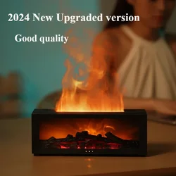 Upgraded fireplace flame humidifier bedroom lasting fragrance machine simulated flame aromatherapy machine household fireplace