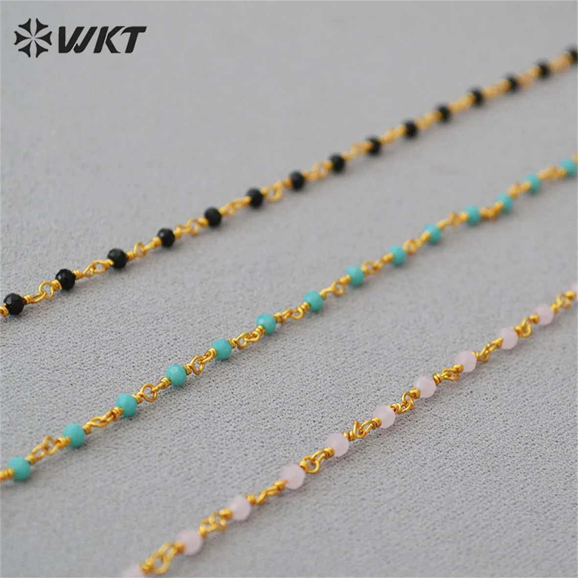 WT-BFN042  WKT 2022 New Arrival Hot Style Rosary Beads Chain CrystalTrend Jewelry Necklace Wedding Party Beautiful Design