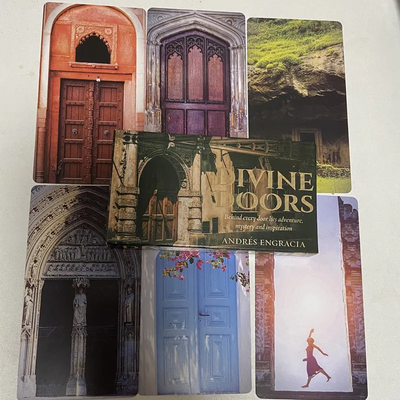 

Divine Doors Oracle Deck За каждой двери Lies Adventure, загадочная и вдохновение Английская колода с 40 картами
