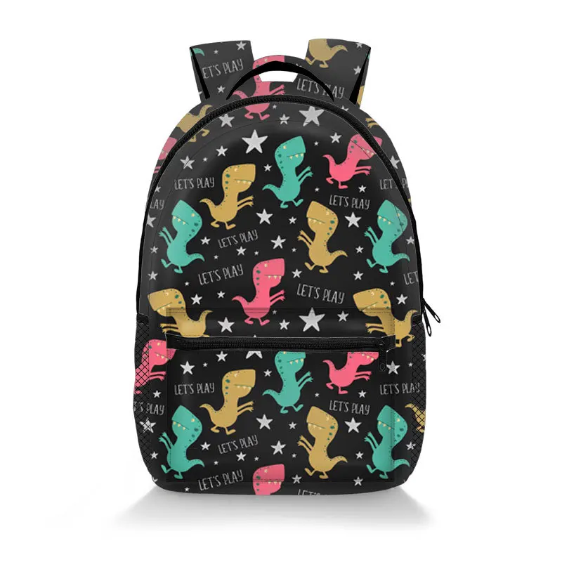 Hip hop kpop mochilas escolares jovens unissex dinossauro dos desenhos animados sacos de viagem impressão 3d oxford à prova dwaterproof água notebook mochilas ombro