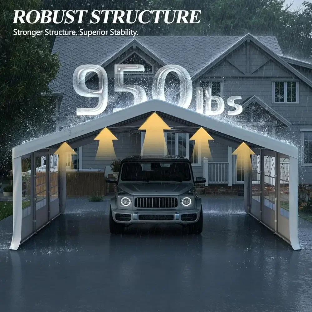 20' x 20' Party Tent & Carport - Heavy Duty Outdoor Wedding Gazebo with 4 Sand Bags, Event Shelter or Outdoor Event, Wedding, Bi
