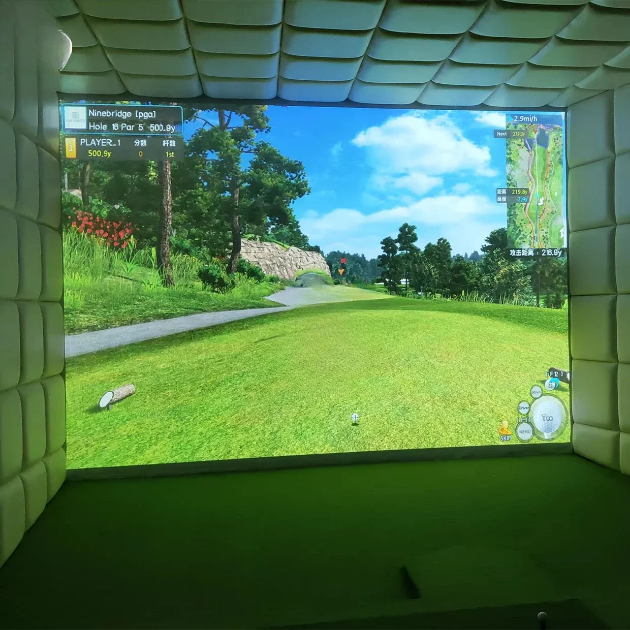LJ Indoor Luxury Golf Simulator Professional Ar Projector Golf Screen Golf Simulator