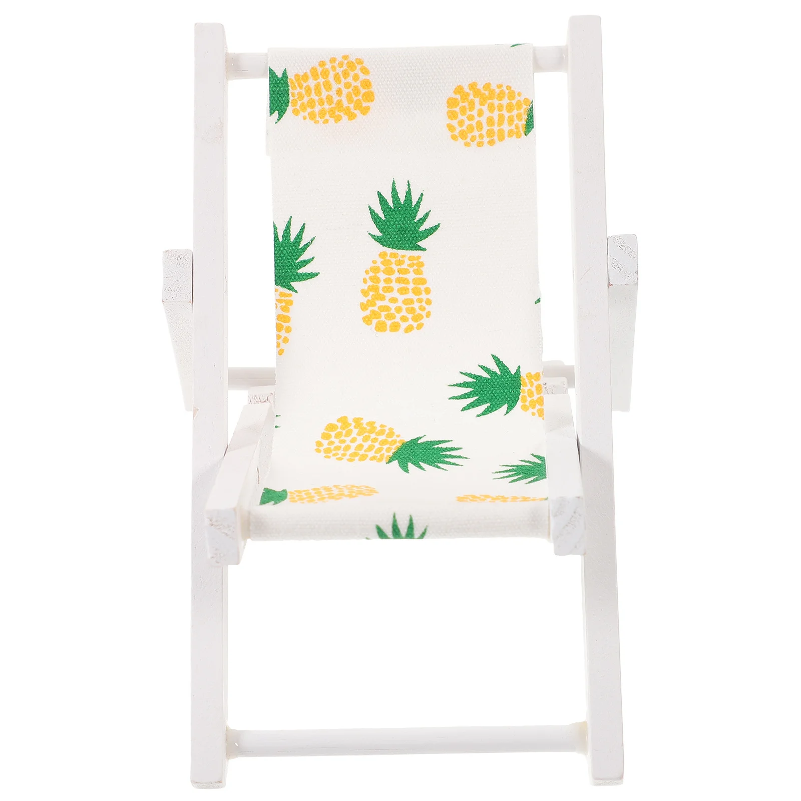 

Miniature Beach Chair Nautical Style Wooden Folding Decor for Home Office Tabletop Coastal Decoration Desktop Ornament