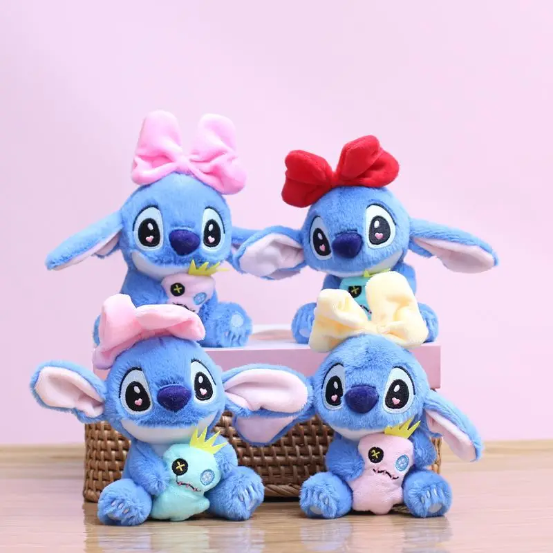 

13см персонаж аниме Стежка Плюшевая игрушечная кукла Каваи Подвесная машина для ключей полипропиленовая хлопковая начинка Украшение упаковки пары сумок